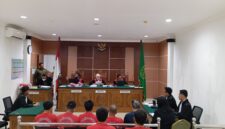 Tujuh Terdakwa Ledakan kapal di PT ASL menjalani proses persidangan tuntutan, Kamis (6/8/2026). Foto:Rega/matapedia