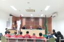 Pembacaan nota pembelaan atau pledoi dalam persidangan terdakwa kasus kebakaran kapal di PT ASL Batam di Pengadilan Negeri Batam yang dipimpin Ketua Majelis Hakim Tiwik dengan hakim anggota Douglas RP Napitupulu dan Randi Jastian Afandi, Kamis (13/8/2026). Foto:Rega/matapedia