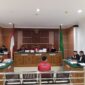 Terdakwa Wilson saat menjalani persidangan agenda pemeriksaan terdakwa pada Selasa (18/8/2027). Foto:Rega/matapedia