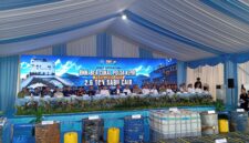 BNN, Bea Cukai dan Polda Kepri jumpa pers atas temuan sabu cair 2,6 ton dan rokok ilegal di Dermaga Bea Cukai Batam, Jumat (21/8/2026). Foto:Rega/matapedia