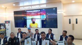 Kapolresta Barelang Kombes Pol Anggoro Wicaksono saat jumpa pers di Polresta Barelang, Rabu (26/8/2026). Foto:Rega/matapedia