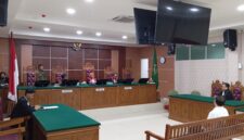Sidang memasuki agenda pembacaan pledoi di Pengadilan Negeri (PN) Batam, Kamis (27/8/2026). Foto:Rega/matapedia