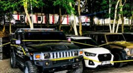 Sejumlah mewah diamankan Polisi di Polda Kepri. Foto:Istimewa