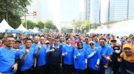 Friderica saat pencanangan Bulan Dana Pensiun 2026 di Kawasan Senayan, Jakarta, Minggu (6/9/2026). Foto:OJK Kepri
