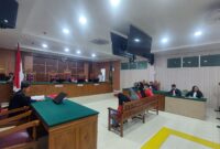 Terdakwa Wilson Lukman, Anik Istiqomah Noviana alias Meylika Levana alias Mami, Salmiati alias Papi Charles, dan Putri Eangelina alias Papi Tama Saat Menjalani Sidang Pembacaan Surat Tuntutan di PN Batam, Senin (7/9/2026). Foto: Istimewa