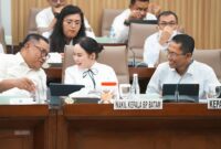 Kepala BP Batam Amsakar dan Wakil Kepala BP Batam Li Claudia saat RDP di DPR RI beberapa hari lalu. Foto: Humas BP Batam