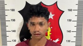 Terduga pelaku saat ditangkap polisi. Foto:Istimewa