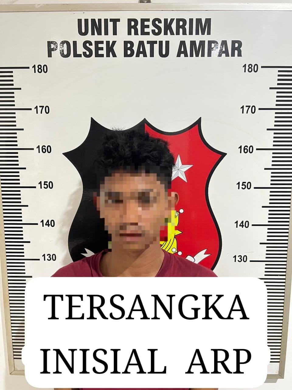 Terduga pelaku saat ditangkap polisi. Foto:Istimewa