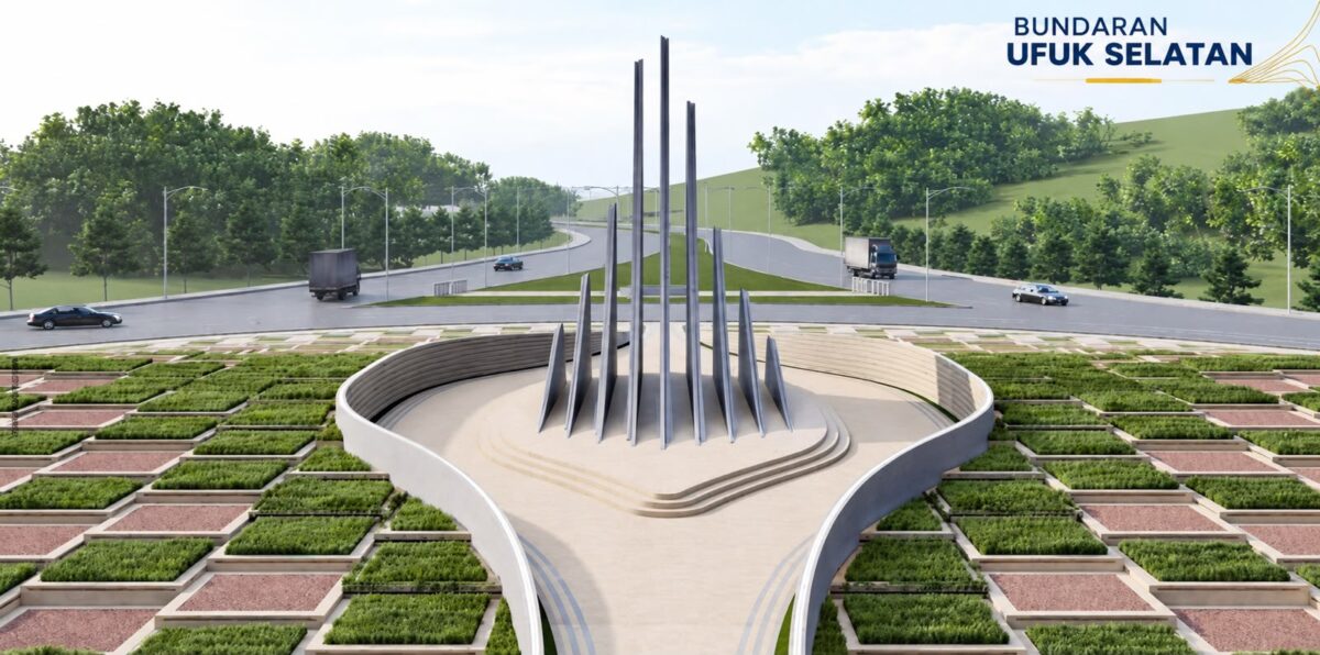 Monumen Simpang Barelang di Bundaran Tembesi. Foto:Istimewa