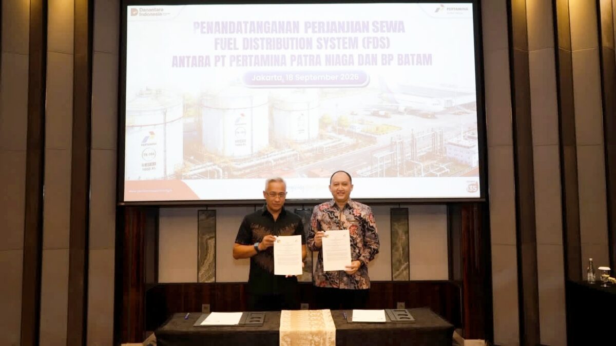 BP Batam bersama Pertamina Patra Niaga tanda tangan kerja sama. Foto:Ist
