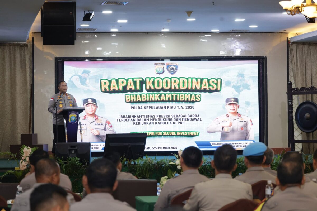 Rapat Koordinasi (Rakor) Bhabinkamtibmas Jajaran Polda Kepri Tahun Anggaran 2026 di Hotel Golden View, Batam, Selasa (22/9/2026). Foto:Istimewa