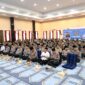 Ngaji Kebangsaan yang diikuti jajaran Polda Kepri bersama Kapolri dan ulama K.H. Ahmad Bahauddin Nursalim atau Gus Baha secara virtual dari Gedung Lancang Kuning (GLK) Polda Kepri, Sabtu (26/9/2026). Foto: Humas Polda Kepri