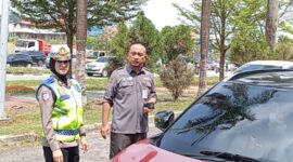 Razia kendaraan bermotor pajak di pos Polisi Glael Batam, Jumat (25/9/2026). Foto:Rega/matapedia