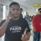 Rahmat Purba saat membuat laporan ke polisi. Foto:Istimewa