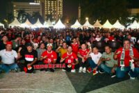 Dataran Engku Putri, Batam Center, berubah menjadi lautan euforia setelah Tim Nasional Indonesia memastikan gelar juara FIFA ASEAN Cup 2026.  Foto:Istimewa