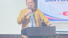 juru bicara atau Humas PN Batam, Vabianes Stuart Wattimena, saat bertemu dengan sejumlah awak media dalam kegiatan Forum Wartawan Bayang (FWB) di The BCC Hotel & Residence Batam, Jumat (9/10/2026). Foto:Rega/matapedia