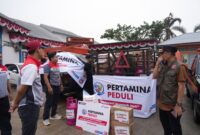 Pertamina Salurkan bantuan untuk korban banjir di Sumatera Barat. Foto:Istimewa