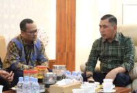 Executive General Manager (EGM) Pertamina Patra Niaga Regional Sumbagut, Fanda Chrismianto, membahas penguatan koordinasi tersebut bersama Kepala BIN Daerah Sumatera Utara, Brigadir Jenderal TNI Muhammad Nasrulloh Nasution, pada Kamis (15/10/2026). Foto:Pertamina