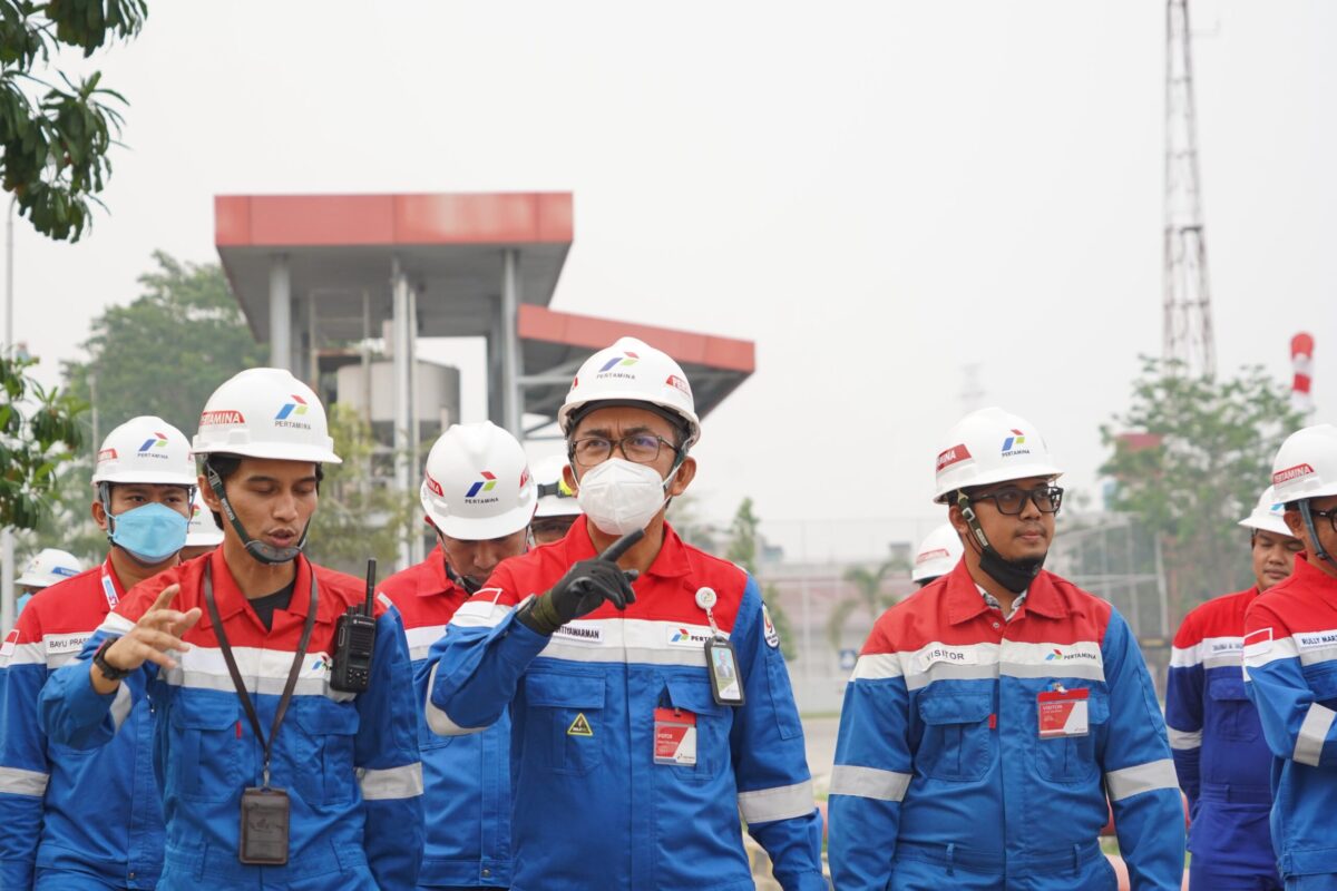 Wakil Direktur Utama I PT Pertamina Patra Niaga, Taufik Aditiyawarman, meninjau langsung Fuel Terminal (FT) Sei Siak, Pekanbaru, pada Rabu (14/10/2026). Foto:Istimewa
