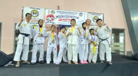 Sebanyak 115 karateka dari tujuh dojo di Kepulauan Riau mengikuti Ujian Kenaikan Tingkat (UKT) dan Gashuku Wadokai Karate-Do di Mall Botania 2, Batam Centre, Minggu (18/10/2026). Foto:Elin/matapedia