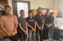 Para terduga pelaku saat diamankan polisi. Foto:Humas Polda Kepri