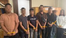 Para terduga pelaku saat diamankan polisi. Foto:Humas Polda Kepri