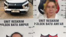 Tiga terduga pelaku membuat laporan palsu diamankan Polsek Batu Ampar. Foto:Dok. Polsek